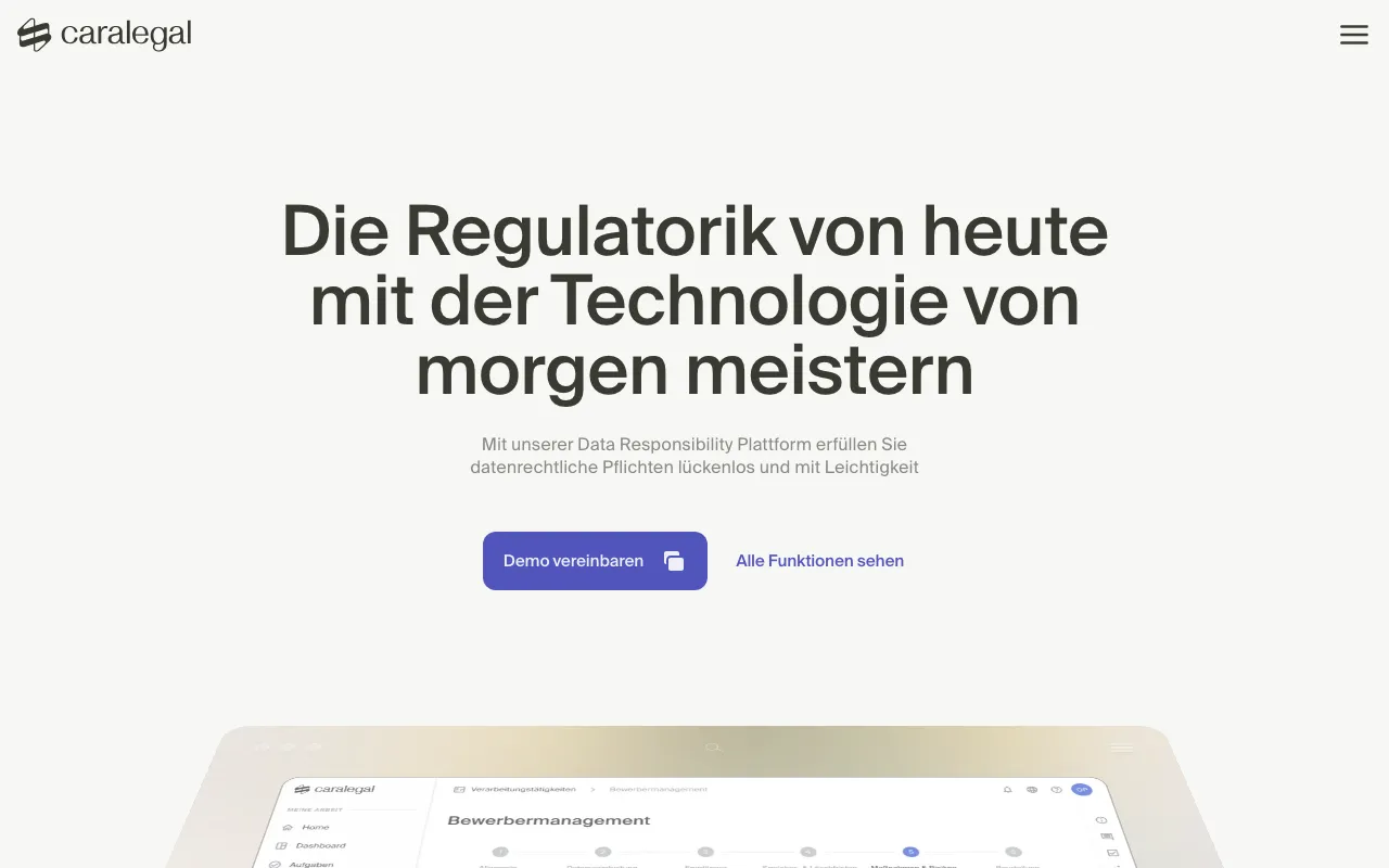 Página de inicio de caralegal el 2026-09-19