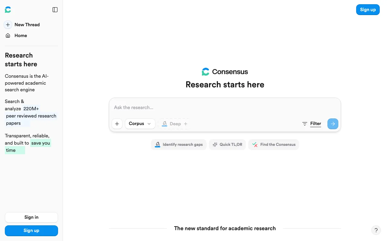 Página de inicio de Consensus el 2026-09-19