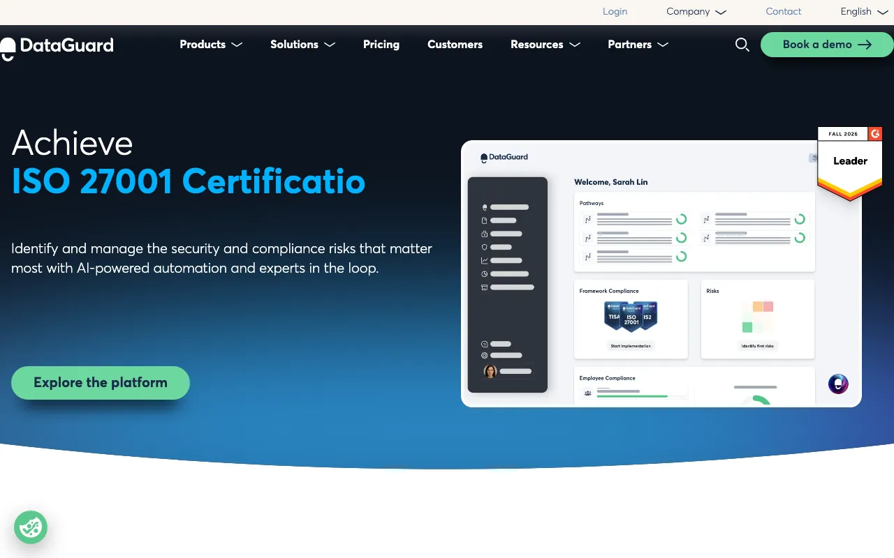 Página de inicio de DataGuard el 2026-09-19