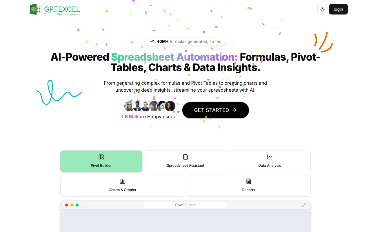 Página de inicio de GPTExcel el 2026-09-19