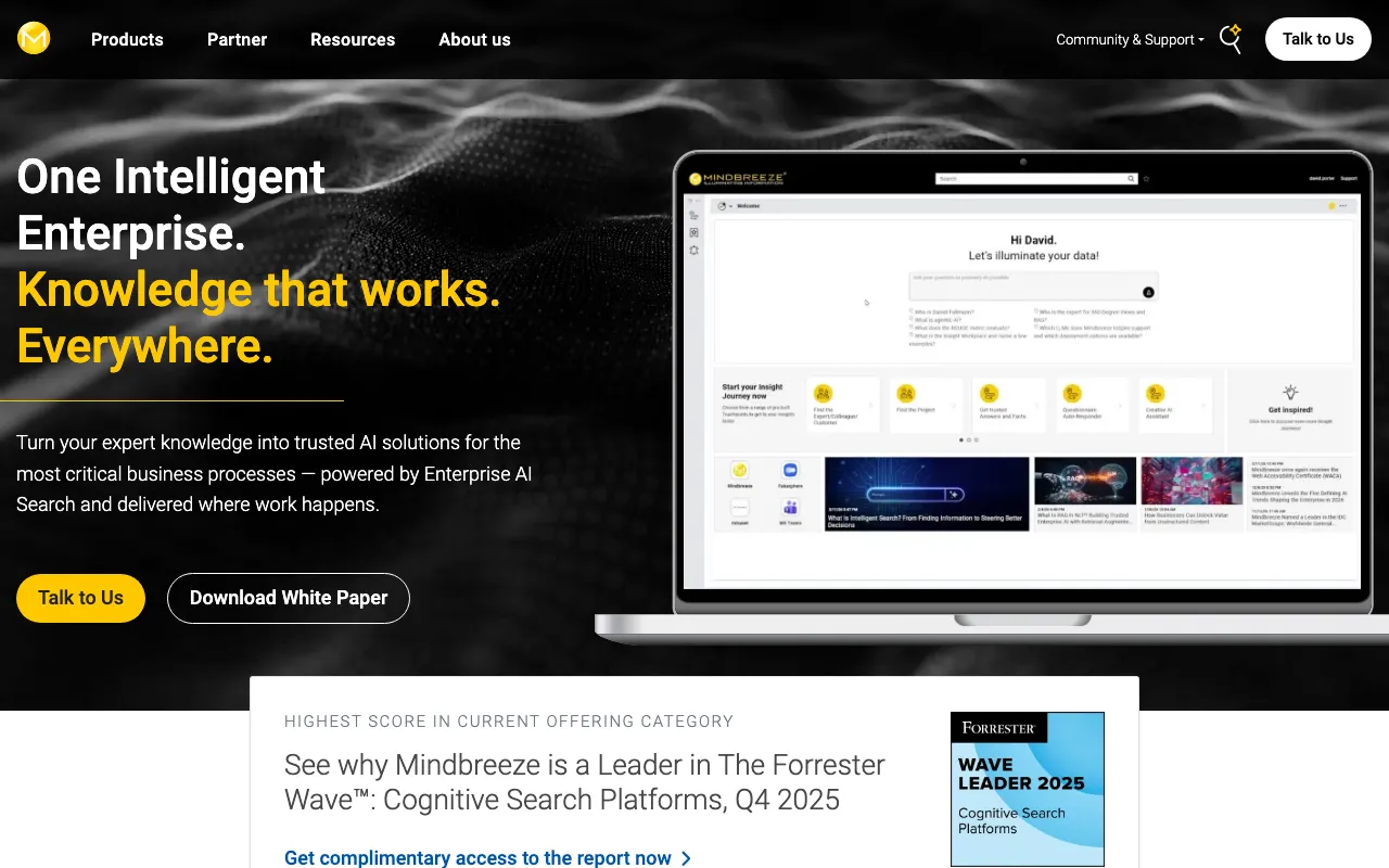 Página de inicio de Mindbreeze el 2026-09-19