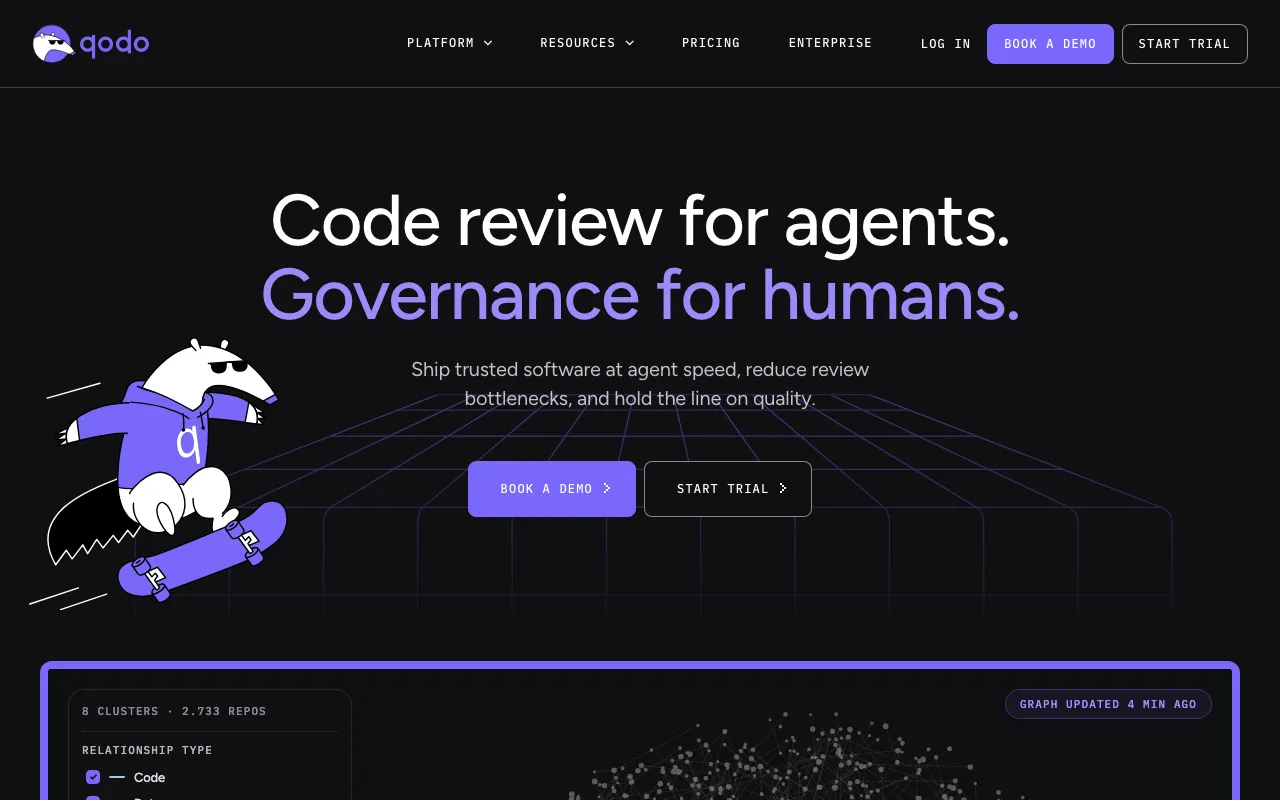 Página de inicio de Qodo el 2026-09-19