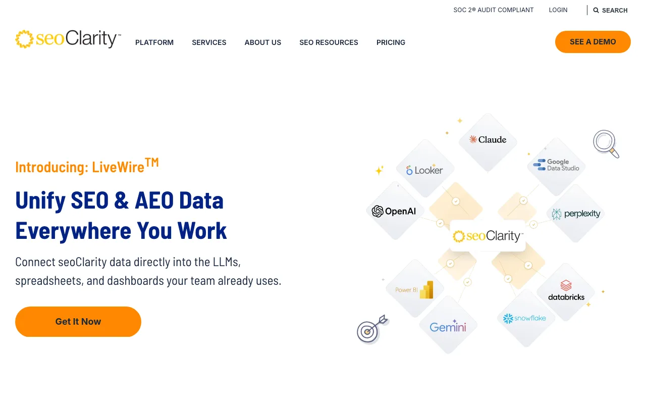 Página de inicio de seoClarity el 2026-09-19