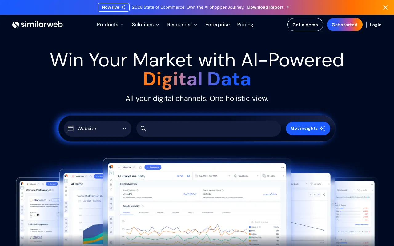 Página de inicio de Similarweb el 2026-09-19